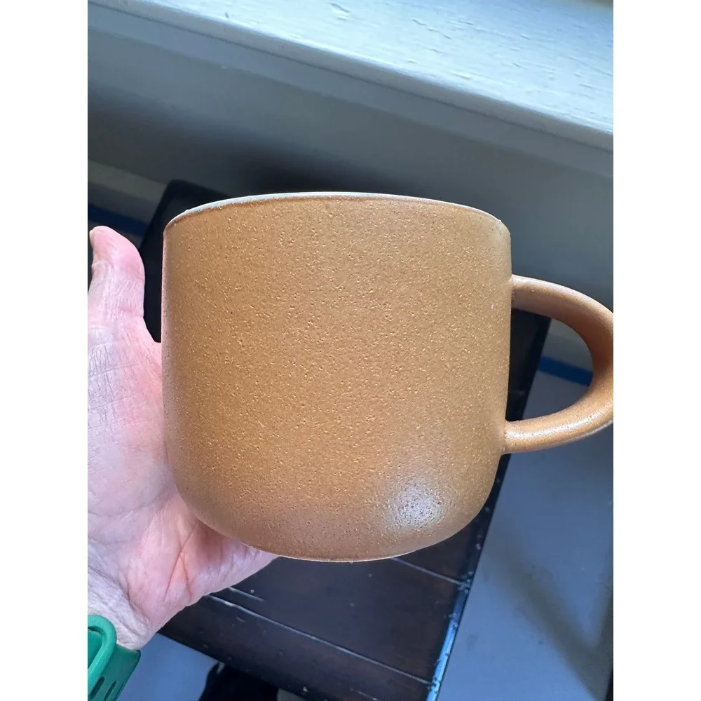 West Elm Kaloh Stoneware Mug Collection Aaron Probyn Set of 8 Ocher Coffee Cups